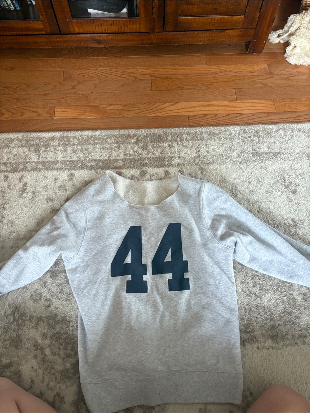 Kids Grey Sweatshirt with Navy '44' Graphic